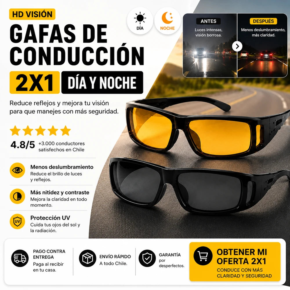 Gafas De Conducion 2x1 Dia Y Noche